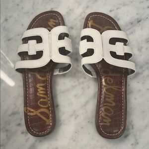Sam Edelman White Slide Sandals